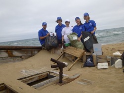 Beach litter survey in the Far Eastern Marine Reserve